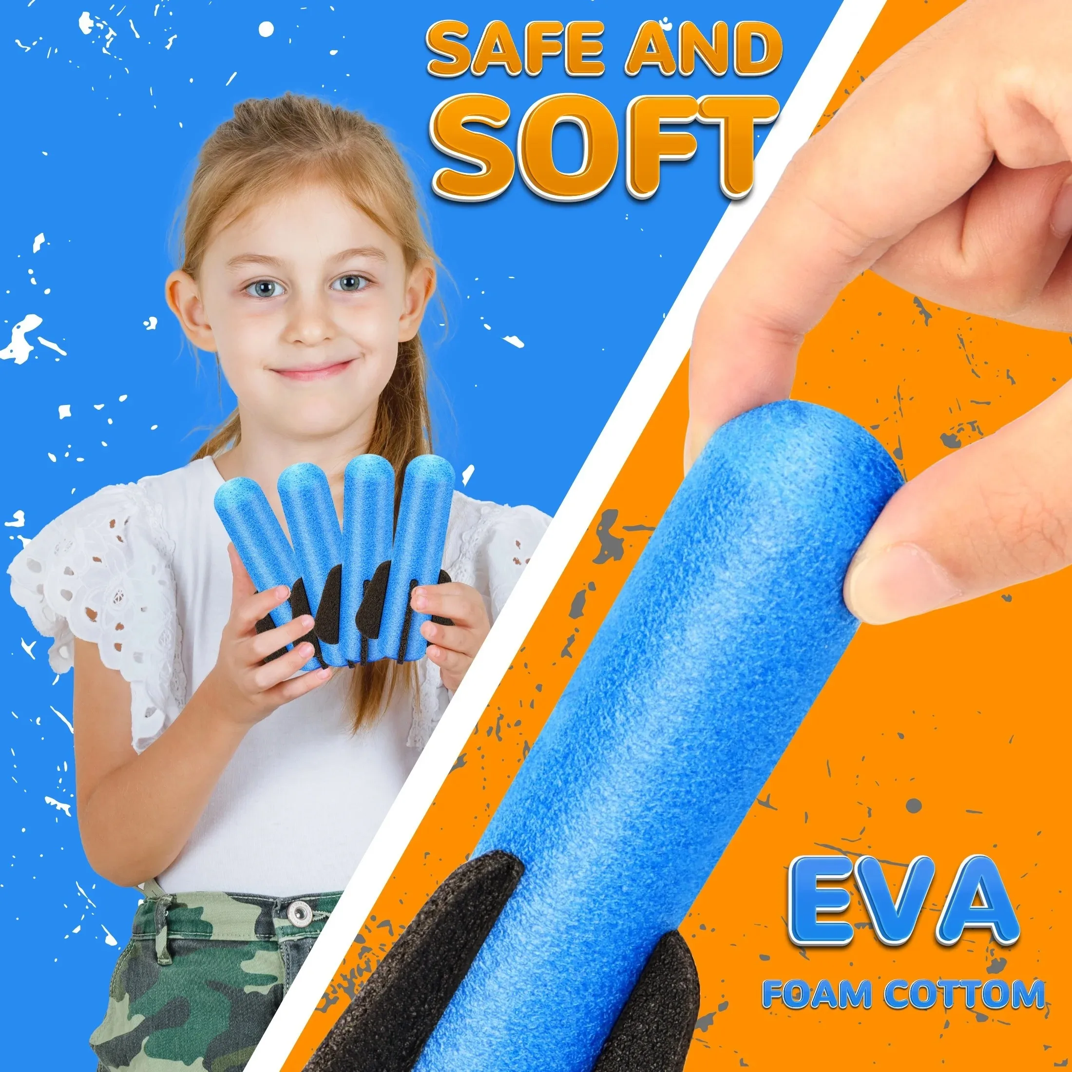 Zestaw zabawek do wyrzucania rakiety piankowej dla dzieci na urodziny na świeżym powietrzu – 3 miękkie rakiety na wyrzutnię, strzela do 50 stóp