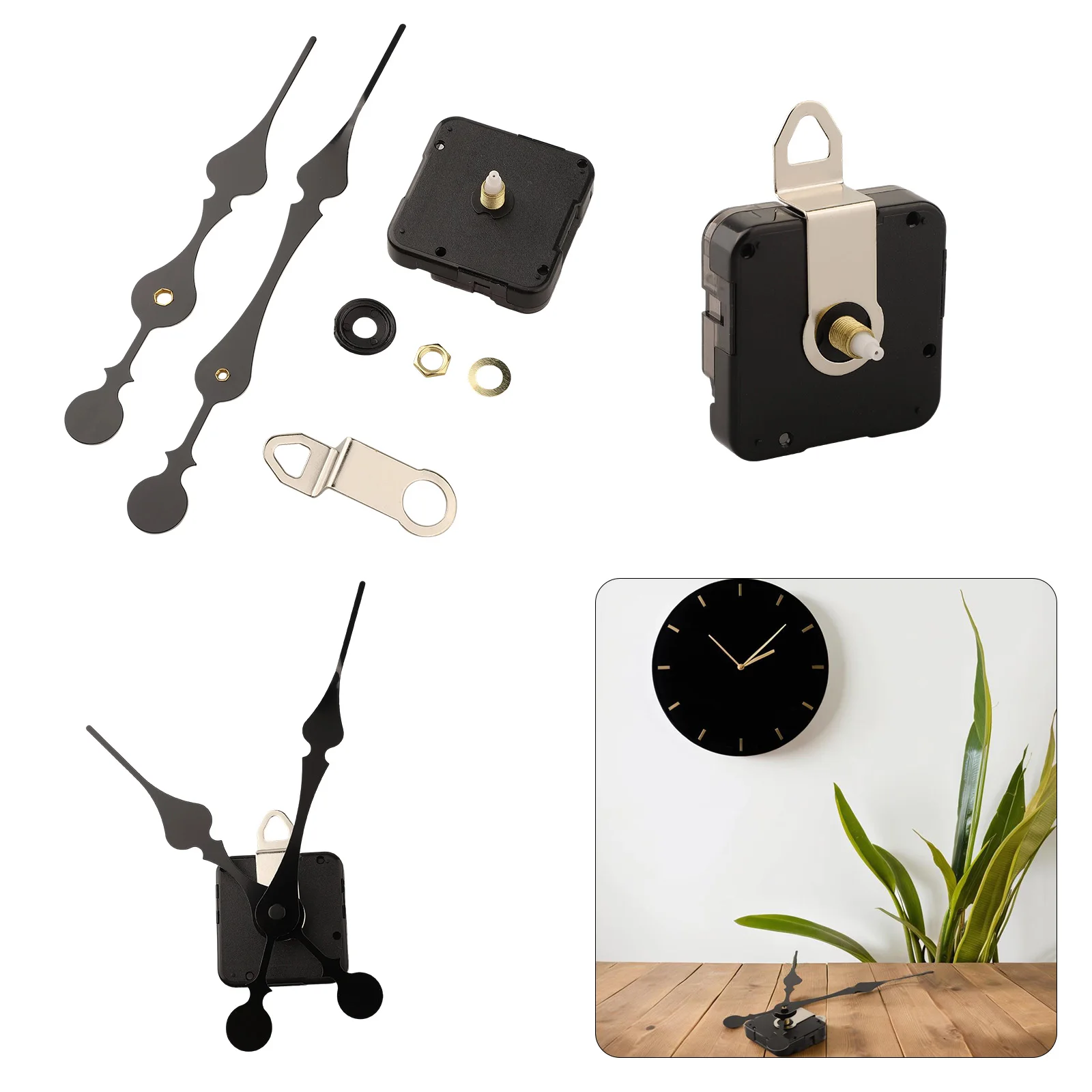 Craft Clock Movement DIY Clock Battery Operated Movement Clock Replacement Parts Home Decor Metal Clock Hands Craft