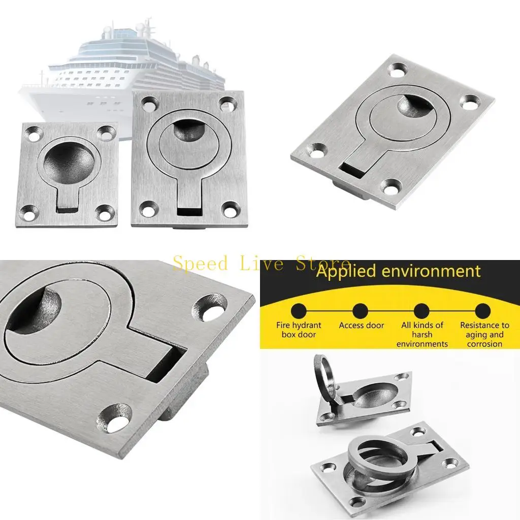 

547C Морская лодочная палуба для люка, заподлицо, подъемная ручка, кольцо из нержавеющей стали, тянущее кольцо для внутренней