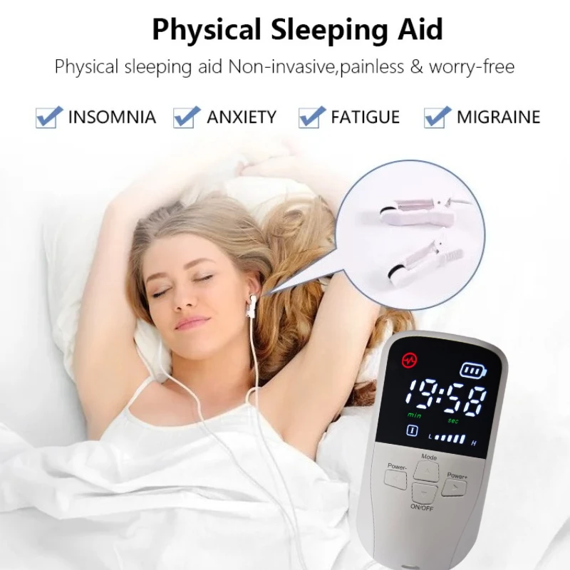 Vagus nerve stimulation Insomnia Sleepless Sleep Aid Insomnia Device Ear Clip Electrode Sleep Insomnia Cure