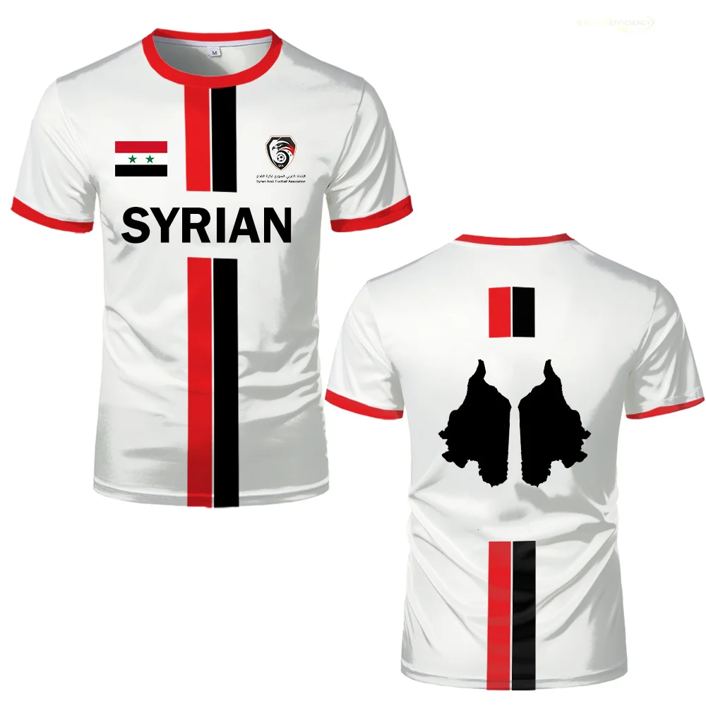 Syria Football Jersey 3D Syrian Flag Graphic T-shirts for Men Clothing Gym Fitness Sport T Shirt Running Bike Tennis Tee Shirts