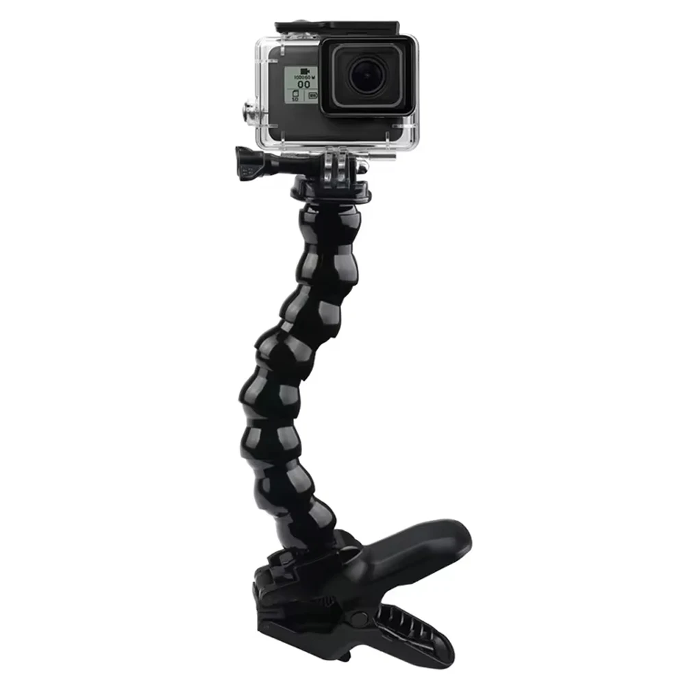 For GoPro Power Clamp Quick Release Mount 360° Gooseneck Mount For GoPro Hero 13 12 11 10 9 8 7 Insta360 X4 X3 DJI Action 5 4 3