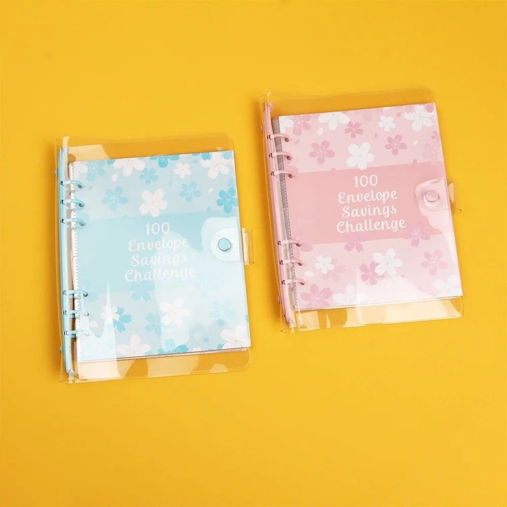 Financial Management 100 Envelope Savings Challenge 100 Envelope Money Saving A5 Budget Binders Set PVC Loose-Leaf Binder