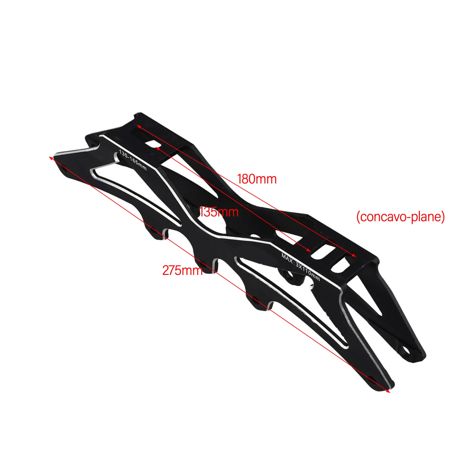 Frame Base Black Wheel Bracket CNC Exquisite Design Light Weight Lnline Precise Skate Speed Strong Wear Resistant