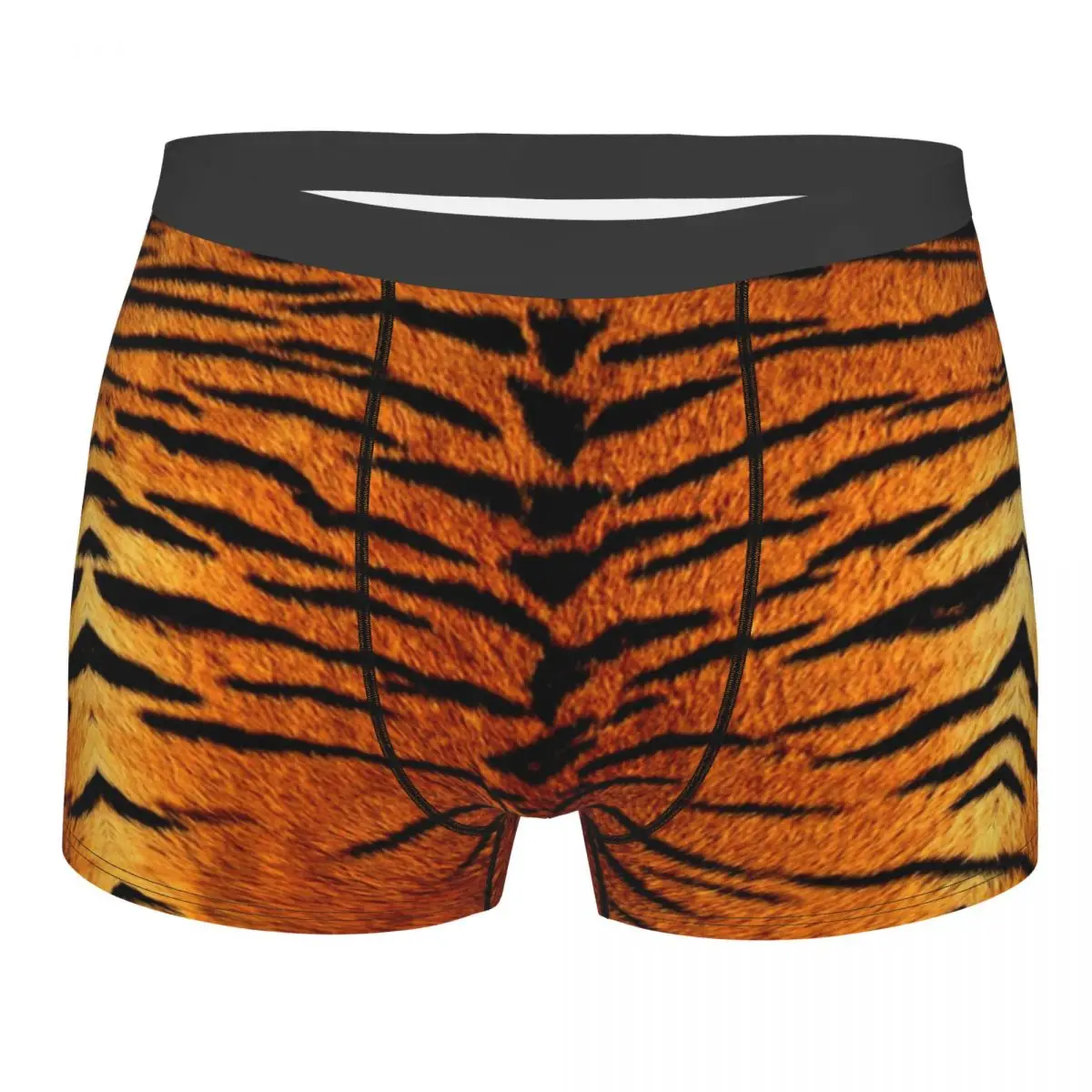 Custom Tropical Wild Animal Tiger Boxers Shorts Panties Men's Underpants Breathable Animal Fur Skin Texture Briefs Underwear