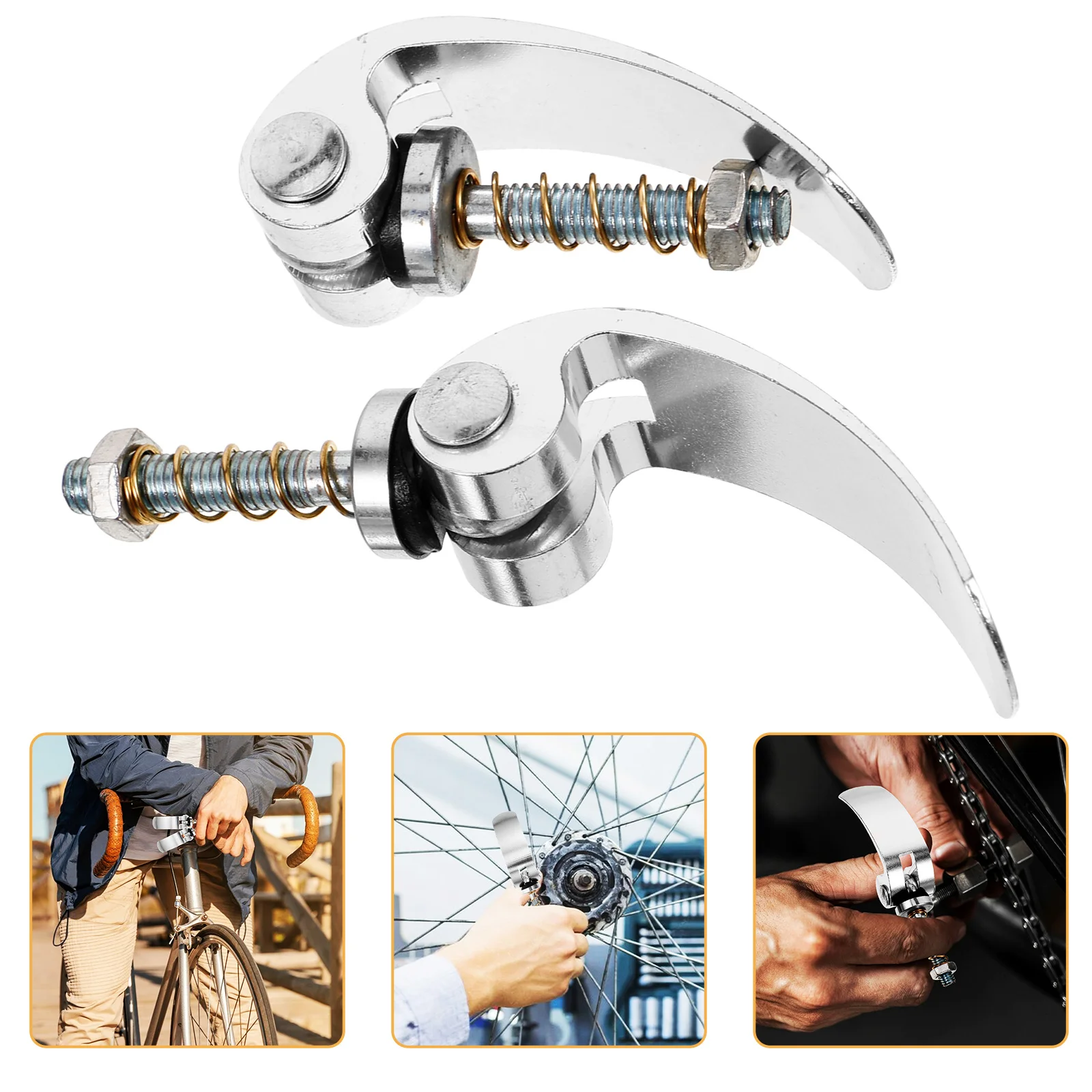 2Pcs Bike Trailer Connector Lightweight Durable Aluminum Alloy Foldable Flat Design Easy Install Remove Hitch Attachment Adapter