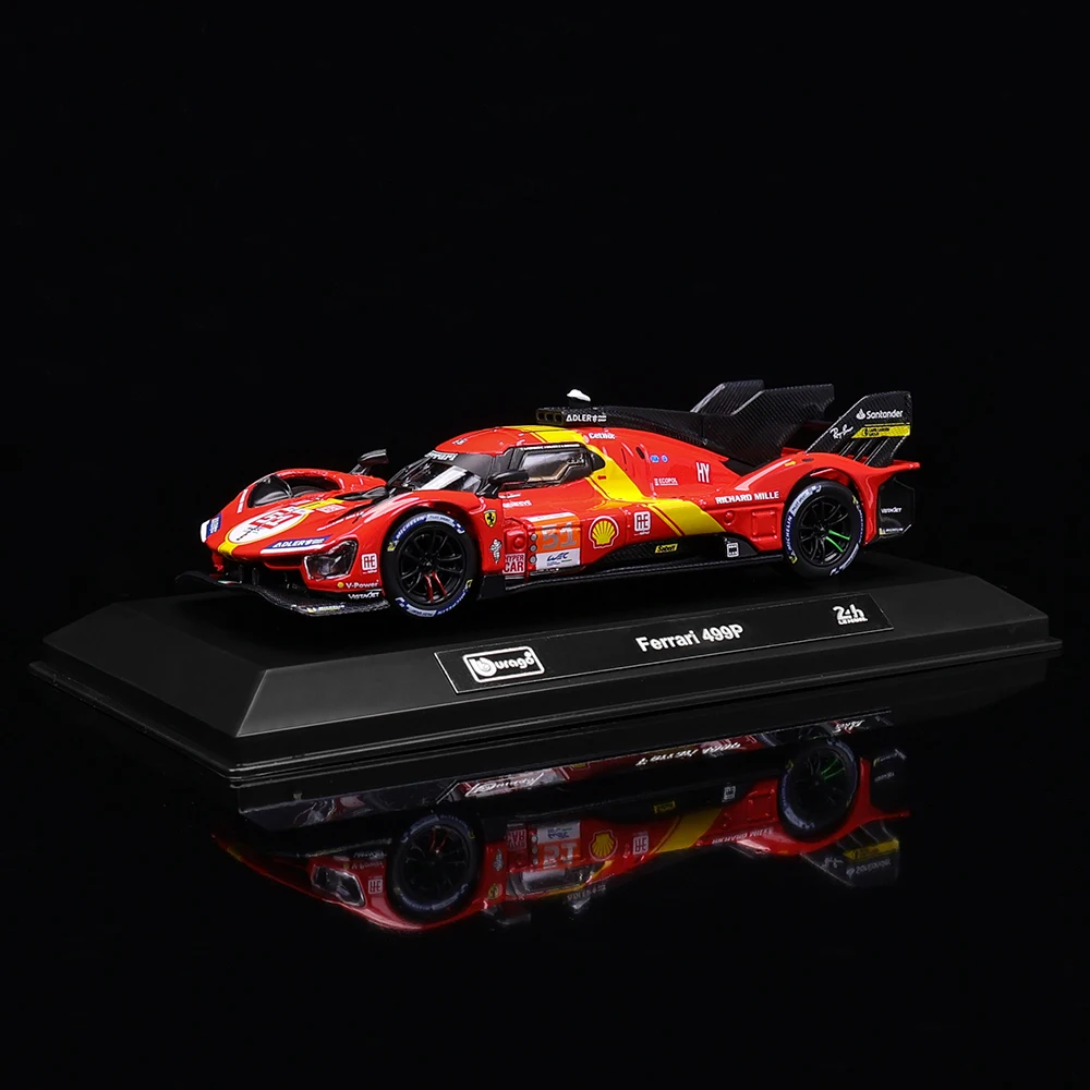 Bburago 1:43 24 HEURES DU MANS Ferrari 499p racing model simulation car model alloy car toy male collection gift