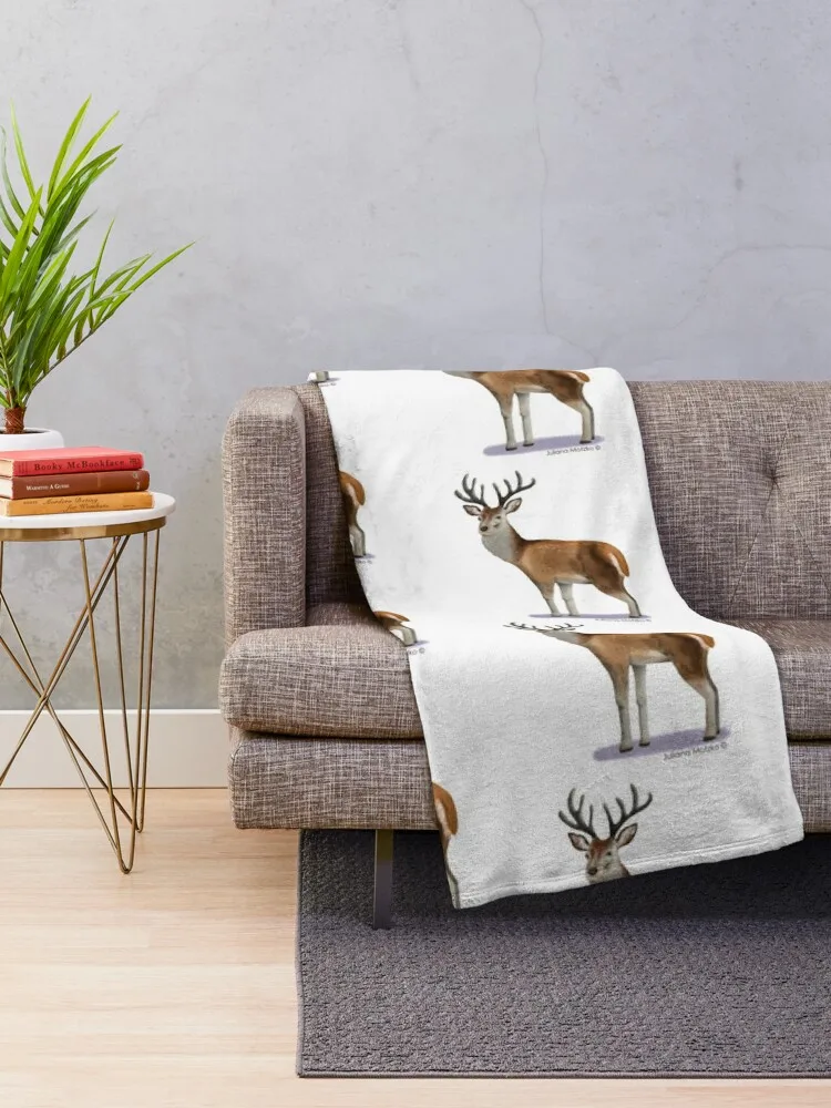 Deer Throw Blanket Loose Flannels Blankets