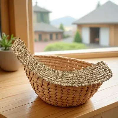 

1pc Sturdy Lizards Hammock Reptile Hammock Natural Woven Pet Mat Durable Safe For Cats Dogs Geckos Bearded Dragons (Light Brown)