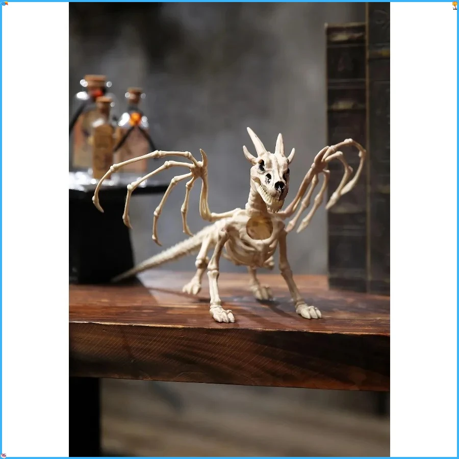 

Flying Skeleton Dragon Prop - Hanging Halloween Scare Decor for Roof, Tree, Party, DIY Haunted Garden & Outdoor Displays