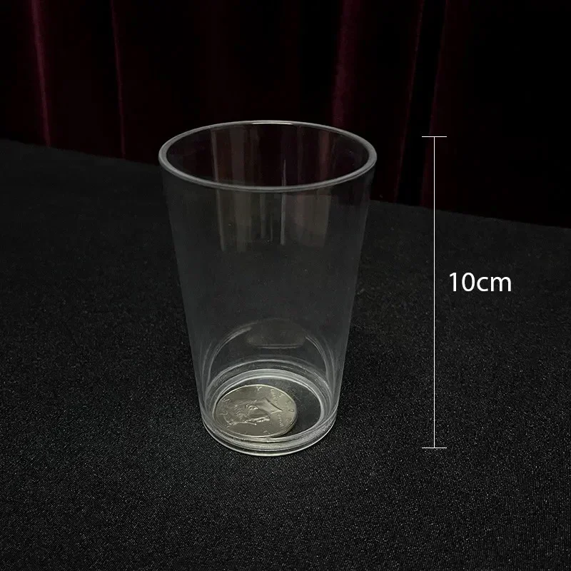 Innovative Coin Thru Glass by J.C Magic Tricks Signed Coin Penetrates into Cup Close up Stage Magia Gimmicks Mentalism Props