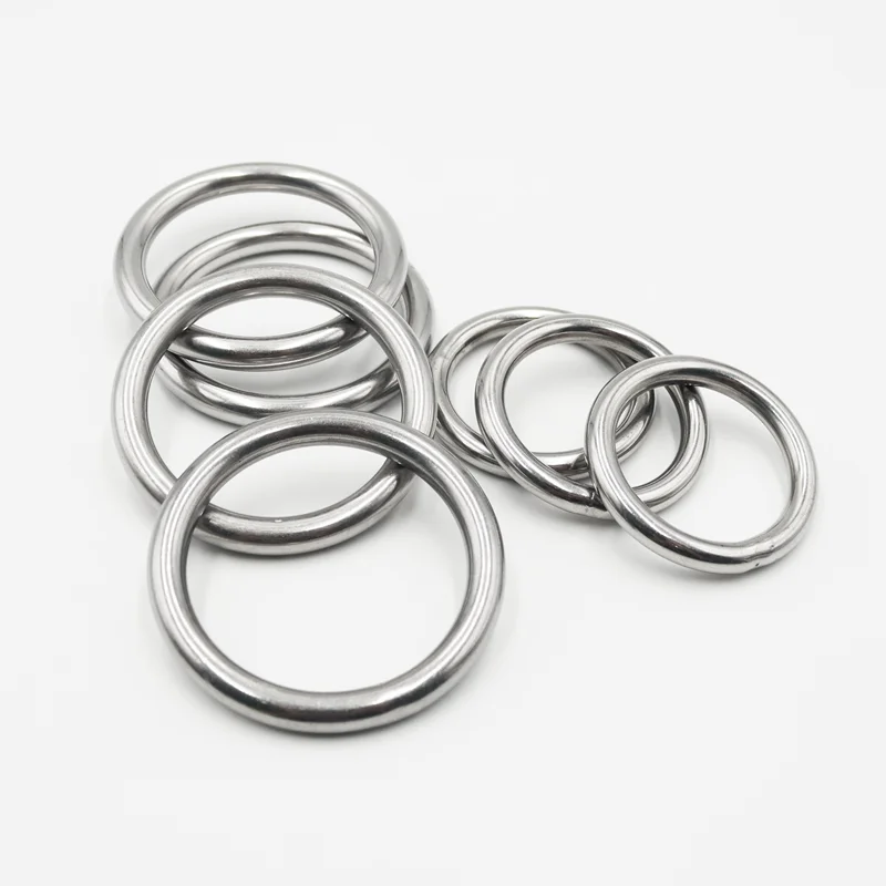 Neuer O-Ring aus Edelstahl 304, nahtlos, zum Schweißen, solide, robuste, glatte O-Ring für Handwerksschnalle, Haustierhalsbandverschluss, Anti-Rost-Ringe – Detail 2