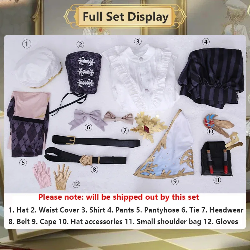 

AIAI 2025Edgar Valden Cosplay Costumes Identity V Costume Game Painter Golden Ratio Sweet Uniform Halloween Party Role Play Clot
