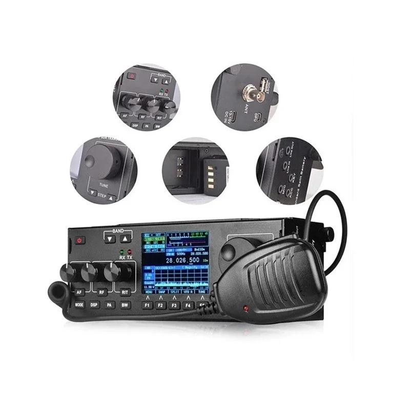 

RS-998 100W HF+UV All Mode DDC/DUC SDR Transceiver 7" Touch Screen Mobile Radio for Amateur Ham UseGoods in stock