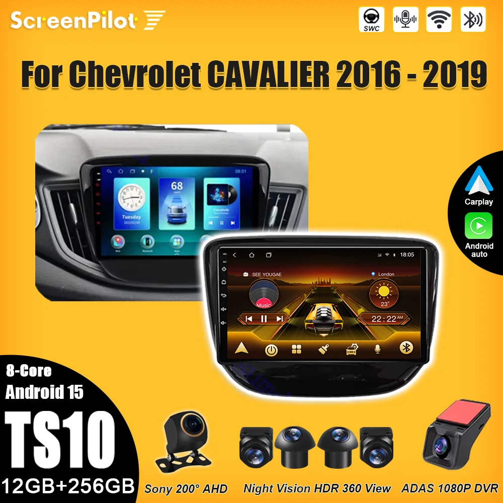 

Android 15 For Chevrolet CAVALIER 2016 2017 2018 2019 Car Radio Multimedia Video Player Carplay 2 din Touch Screen 8 Core 5G RDS