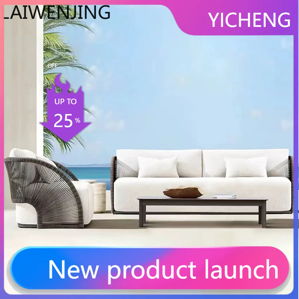

LYY outdoor sofa waterproof and sunscreen single double dining table and chairs terrace deck chair