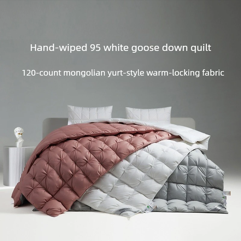Cotton Duvet White Goose Down Core Thickened Goose Down Warm Blanket Four Seasons Duvet Blanket Quilt Filling Comforters