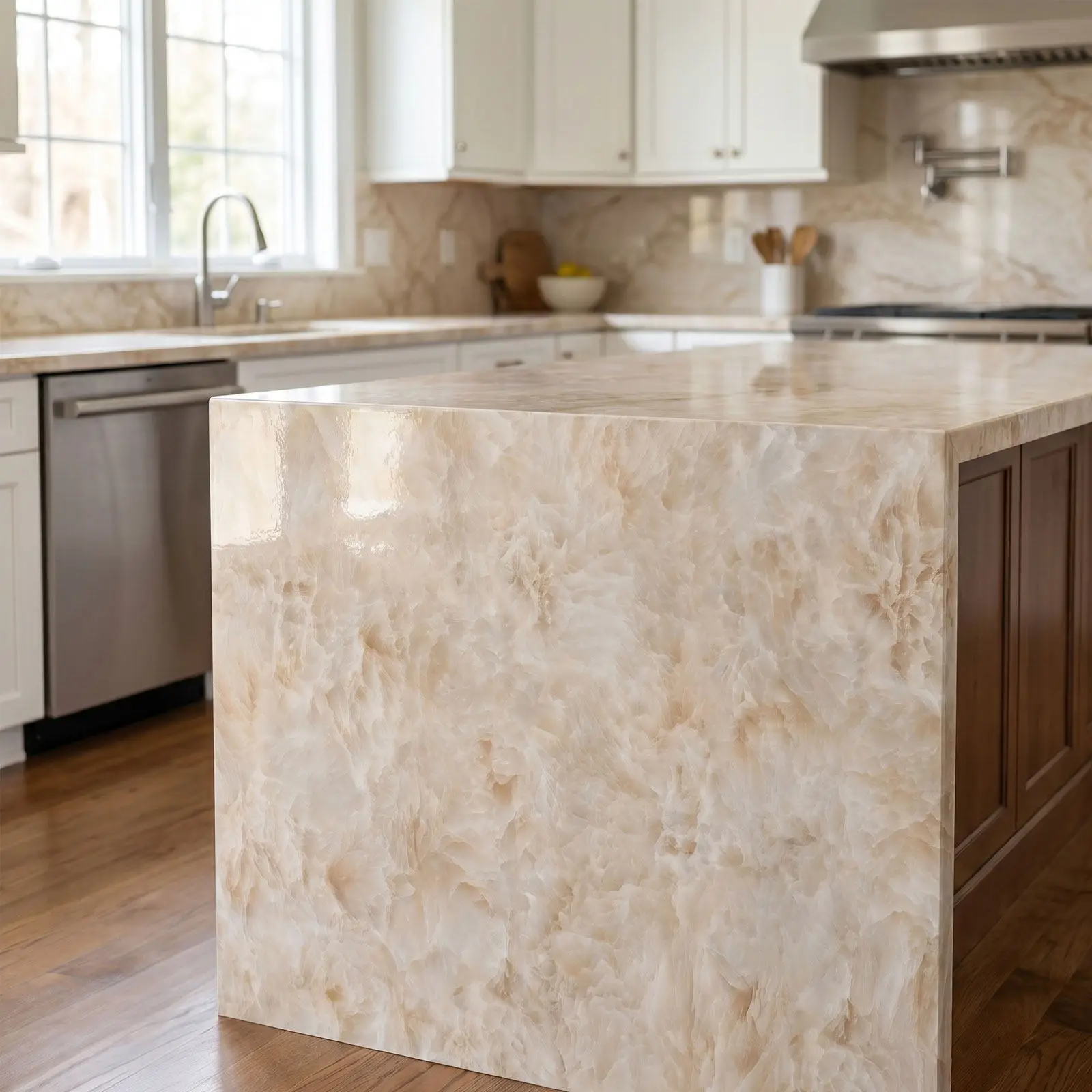 Kitchen Oil Proof Wallpaper Peel and Stick 118x15.8 Marble Waterproof Self Adhesive Backsplash Protector for Cabinets