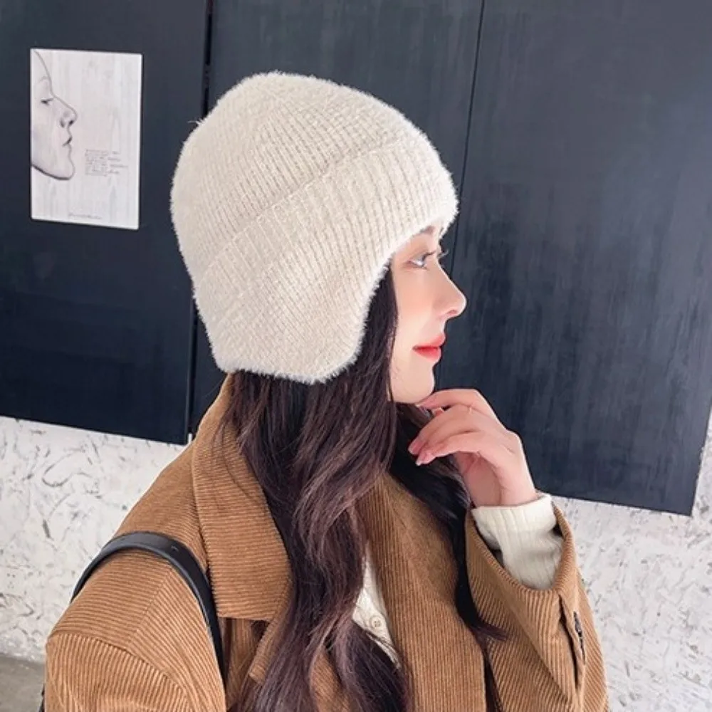 

Fashion Warm Windproof Earflap Winter Hat Knitted Winter Knitted Beanie Soft Material Beanies Cap Outdoor Activities