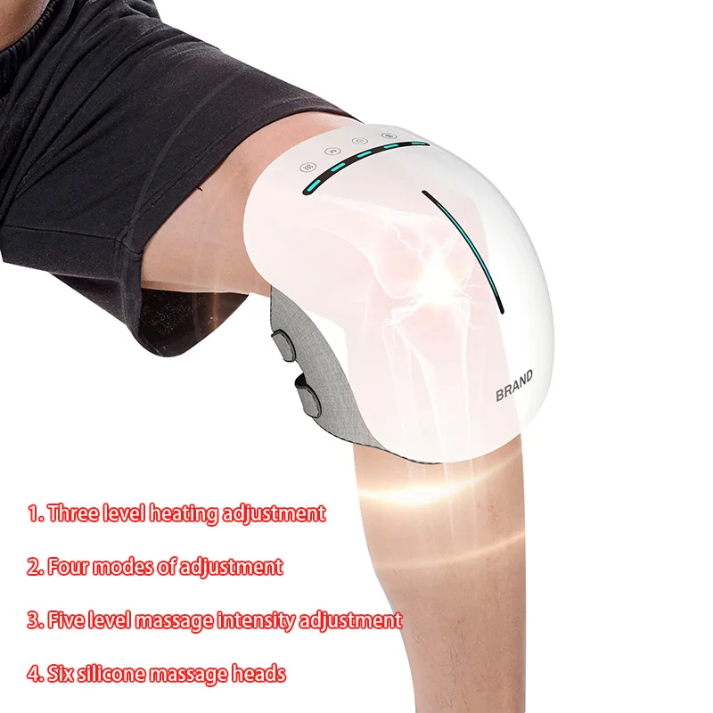 New Products Red Light Therapy Intelligent 3D Silicone Kneading Massage Knee Joint for Elder Lcd Touch Screen Knee Massager