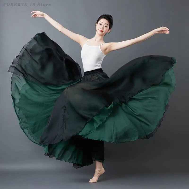 Gonna Lunga da Ballo per Donna, Nuova Gonna da Pratica per Danza Classica, Flamenco e Ballo Latino