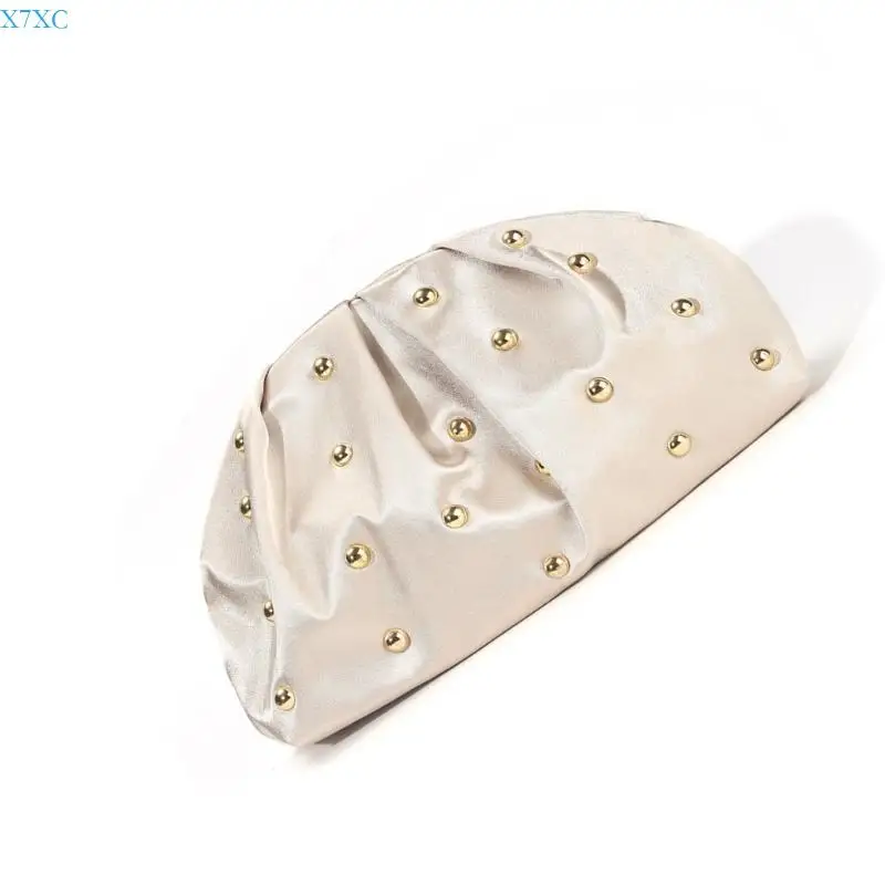 

X7XC Сумки для пельменей Кошелек-клатч для женщин Вечерняя сумка с рюшами Облачная сумка Элегантная сумка