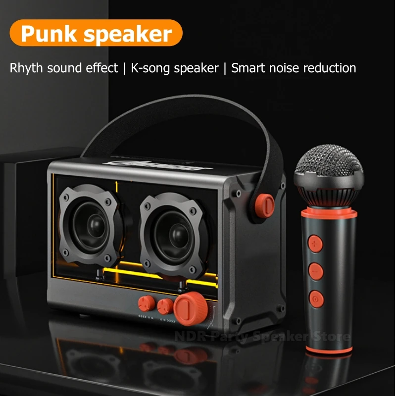 Portable Audio Integrated Microphone Home Singing Karaoke Family Wireless Bluetooth Sound Outdoor Portable Party Speakers