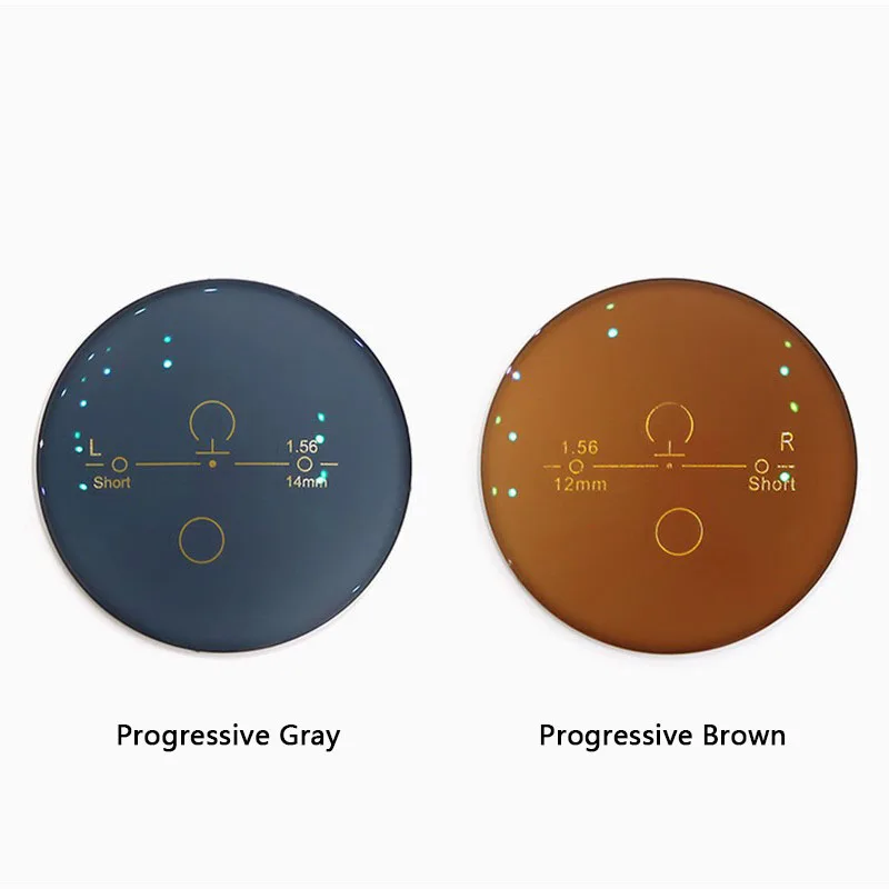 Anti Blue Ray Photochromic Progressive Grey Brown Prescription Lenses Free Form Chameleon Lens Dark Sunglasses for near And Far