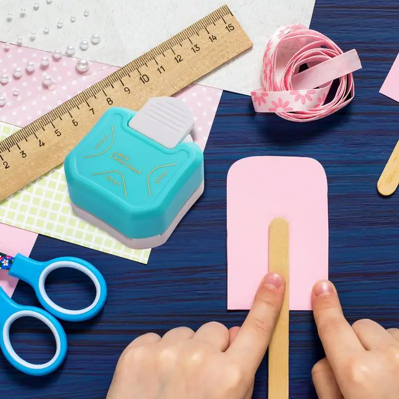 종이 공예 DIY 프로젝트 사진 커터 카드 만들기 및 휴대용 코너 펀치, 3 in 1, R4mm, R7mm, R10mm