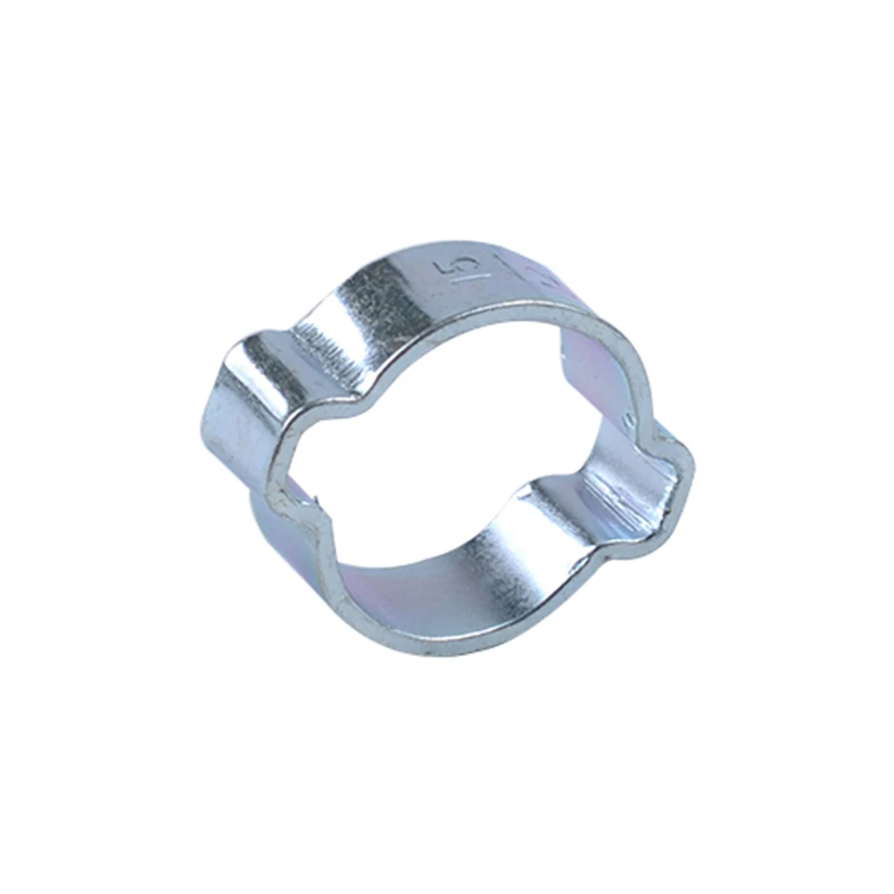 

40pc 5 Sizes Double Ear Clamps Water Fuel Air Tube Clips Zinc Plated Durable Carbon Steel Automotive Fuel Silicone