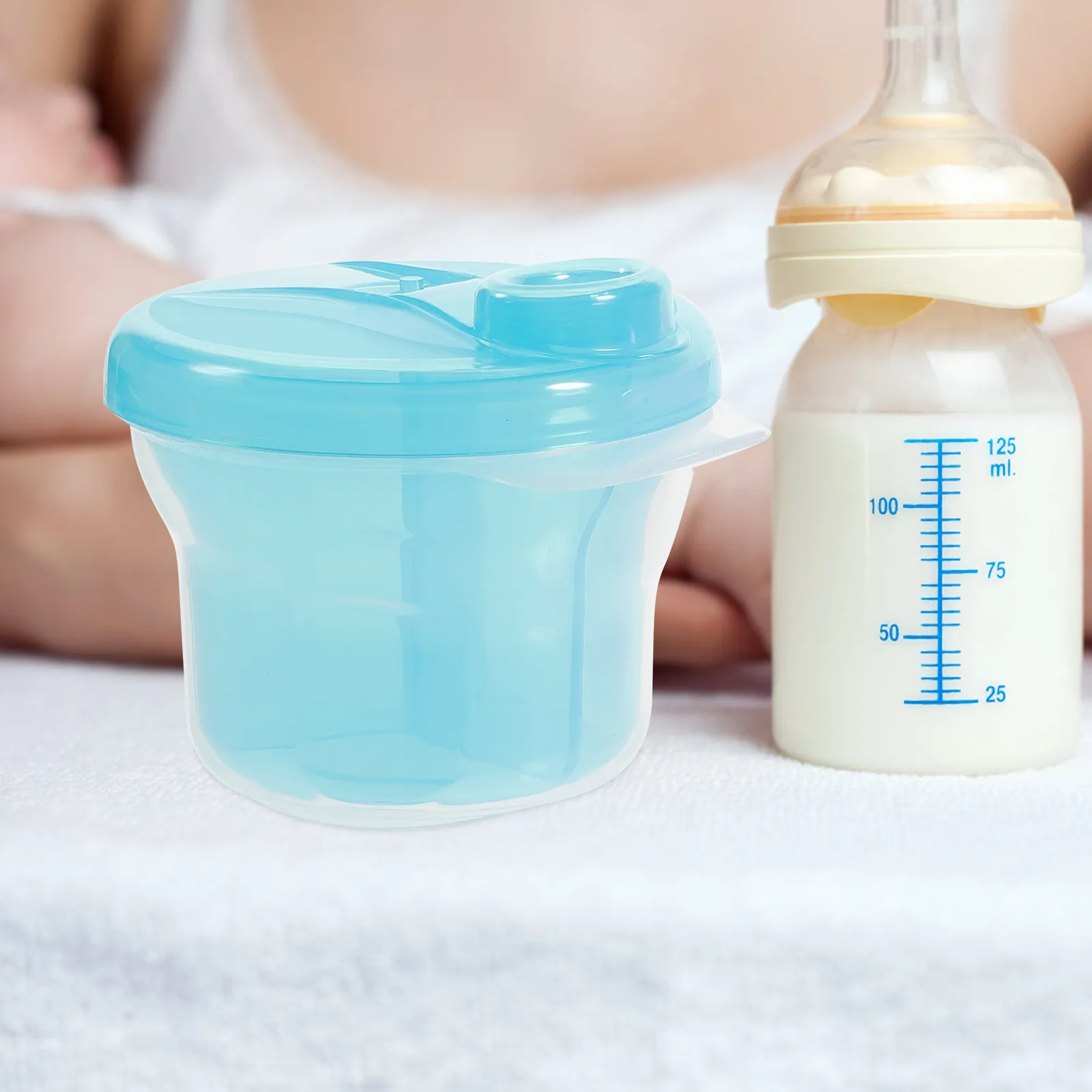 

3Pcs Rotating Milk Powder Box Portable Baby Food Storage Container with 3 Leakproof Compartments for Formula Snacks Oatmeal