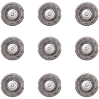 AA78-9 PCS Shaving Shaver Head Double Ring Blade For Flyco Razor FR8 Replacement Part