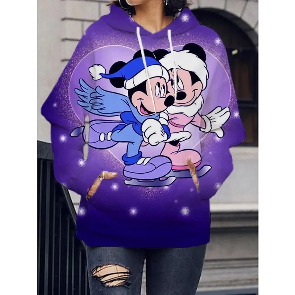 Fashion Autumn Winter Sweater Christmas Disney Mickey Mouse Printed Hoodie Sweater Adult Jacket Clothing Funny Jacket Hoodie