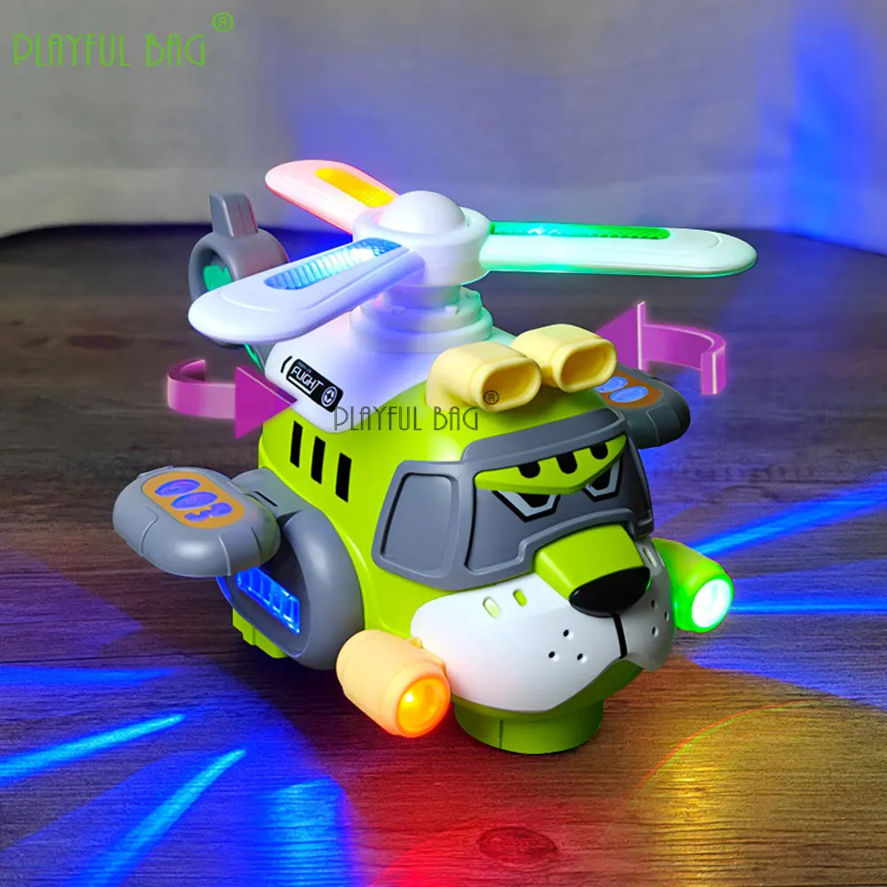 ของเล่นเฮลิคอปเตอร์ไฟฟ้ารุ่น 360 °   การเคลื่อนไหวอัตโนมัติของเล่นรถไฟ LED เพลงใบพัดหมุนตลกเด็กคริสต์มาสของขวัญ VG230