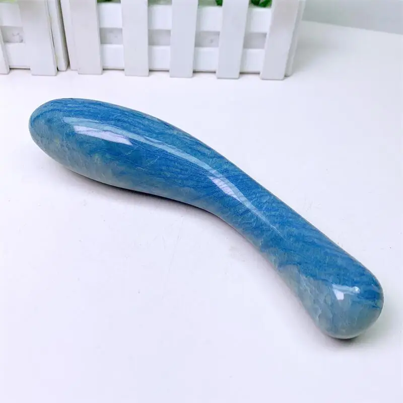 18cm Natural Blue Aventurine Crystal Massage Yoni Wand Healing For Woman Health Or Gift Free Shipping 1PCS