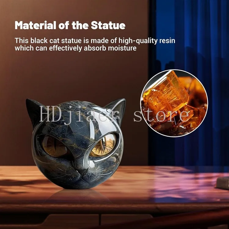 

Cat Sculpture Decorations for Halloween - Tabletop Ornaments for Independent Site & Amazon, Sturdy Decorative Pieces