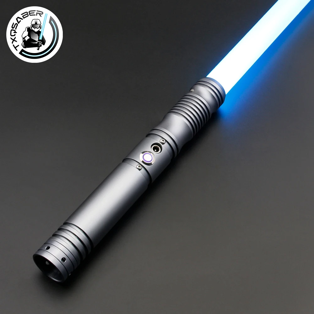 TXQSABER Lightsaber Neo Pixel RGB Smooth Swing Heavy Dueling Laser Saber Metal Handle Pre-set Coupler Jedi Cosplay Toys Gift