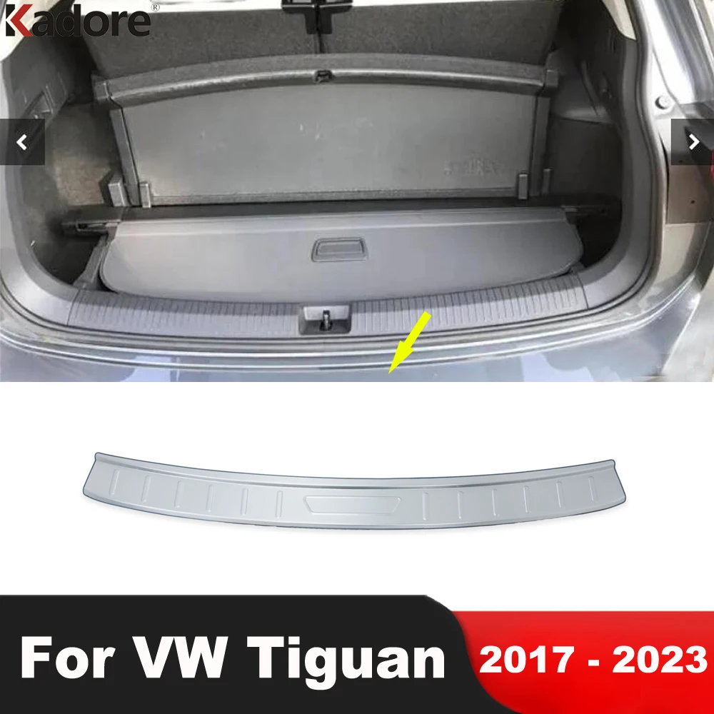 

Для Volkswagen VW Tiguan 2017-2021 2022 2023: Стальная накладка на задний бампер, защита порога багажника, аксессуары
