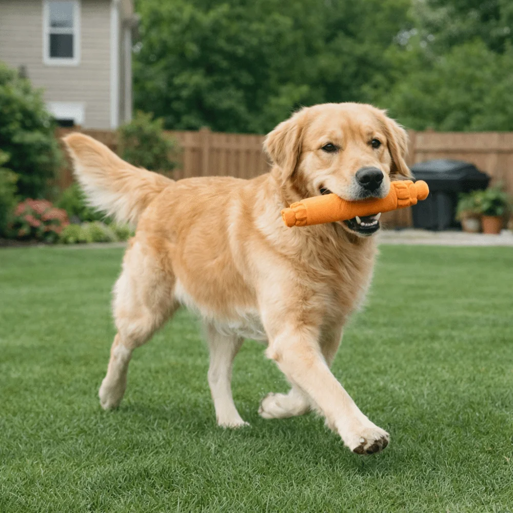 

Latex Dog Chew Toy Bite-resistant Squeaky Sound Dog Grinding Teeth Stick Imitation Sausage Sound-Producing Toy Playing Time