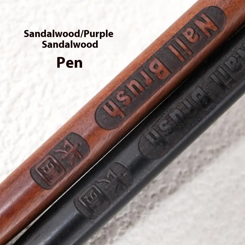 خشب الصندل التفاصيل مسمار الفن القلم تمديد فرشاة مسمار البناء القلم لوحات عالية الجودة القلم مسمار العلاج بالضوء القلم أدوات الأظافر