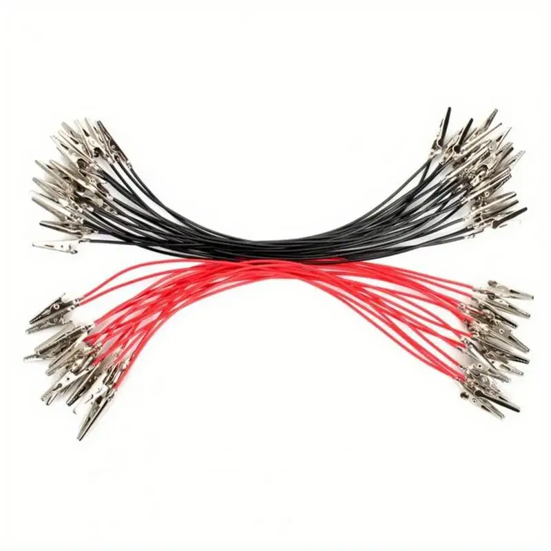 20Pcs Physics Test Wire Copper Alligator Clips for Student School Science Experiments