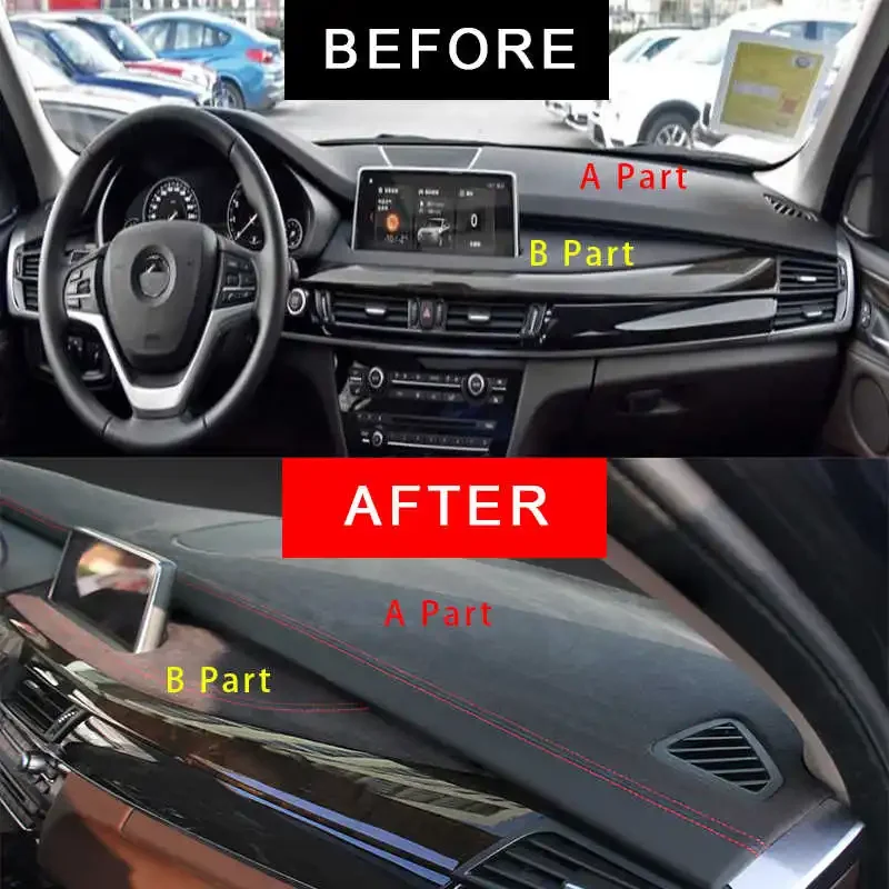 Custom in Alcan tara Car Dashboard Top Cover for BMW X5 F15 2014-2018 Mat Shade Cushion Pad Carpets Auto Interior Car-styling