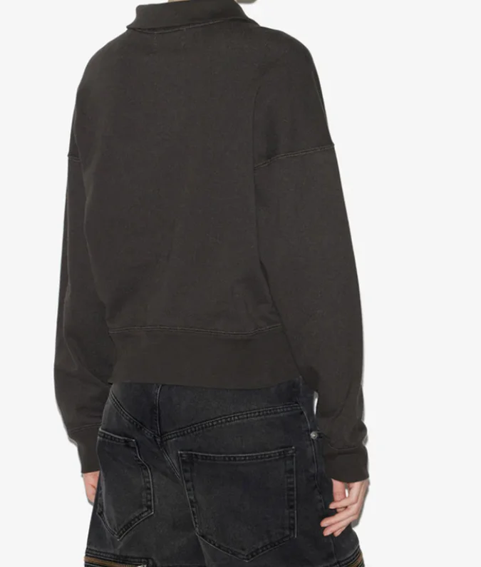 New style jacket for niche women, plush semi high neck zipper, loose fleece, pure cotton sweater