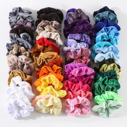 60Pcs Hair Scrunchies Women Girls Silk Satin Elastic Hair Band Ponytail Holder Ties Rubber Bands Fashion Hair Accessories