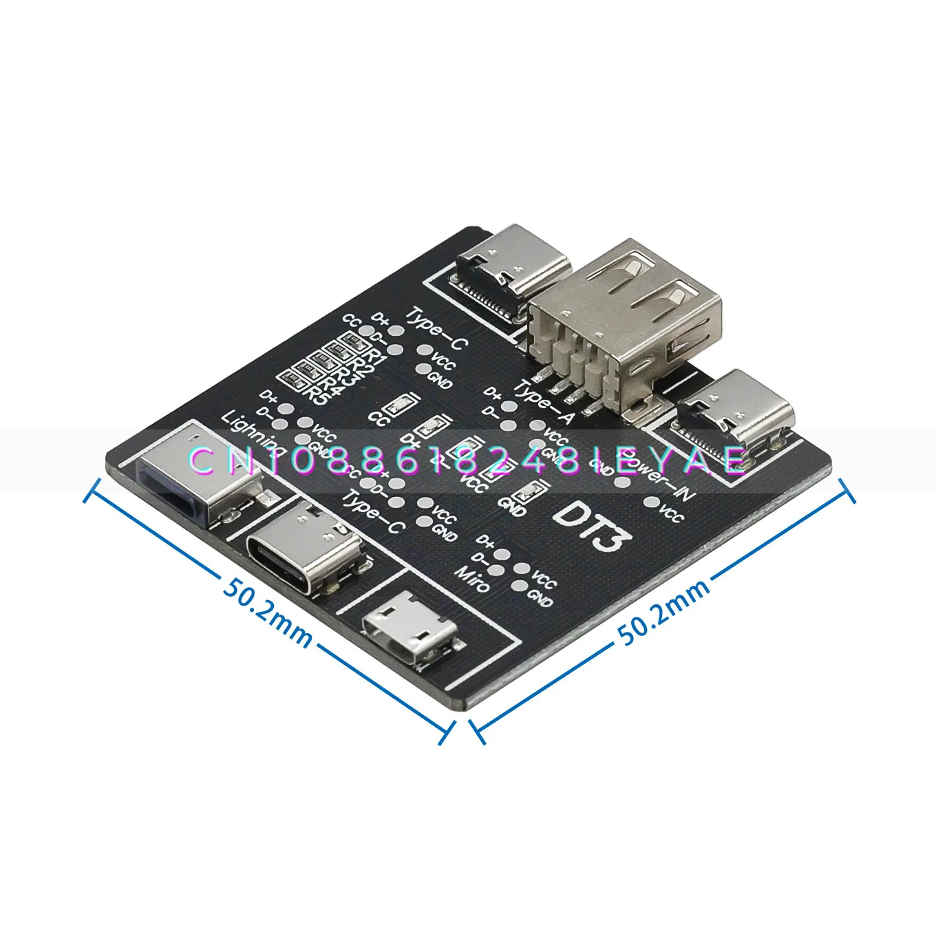 Data Cable Detection Board DT3 Is Suitable for Apple Android Type-c Interface Fast Charging Cable Abnormality Detector