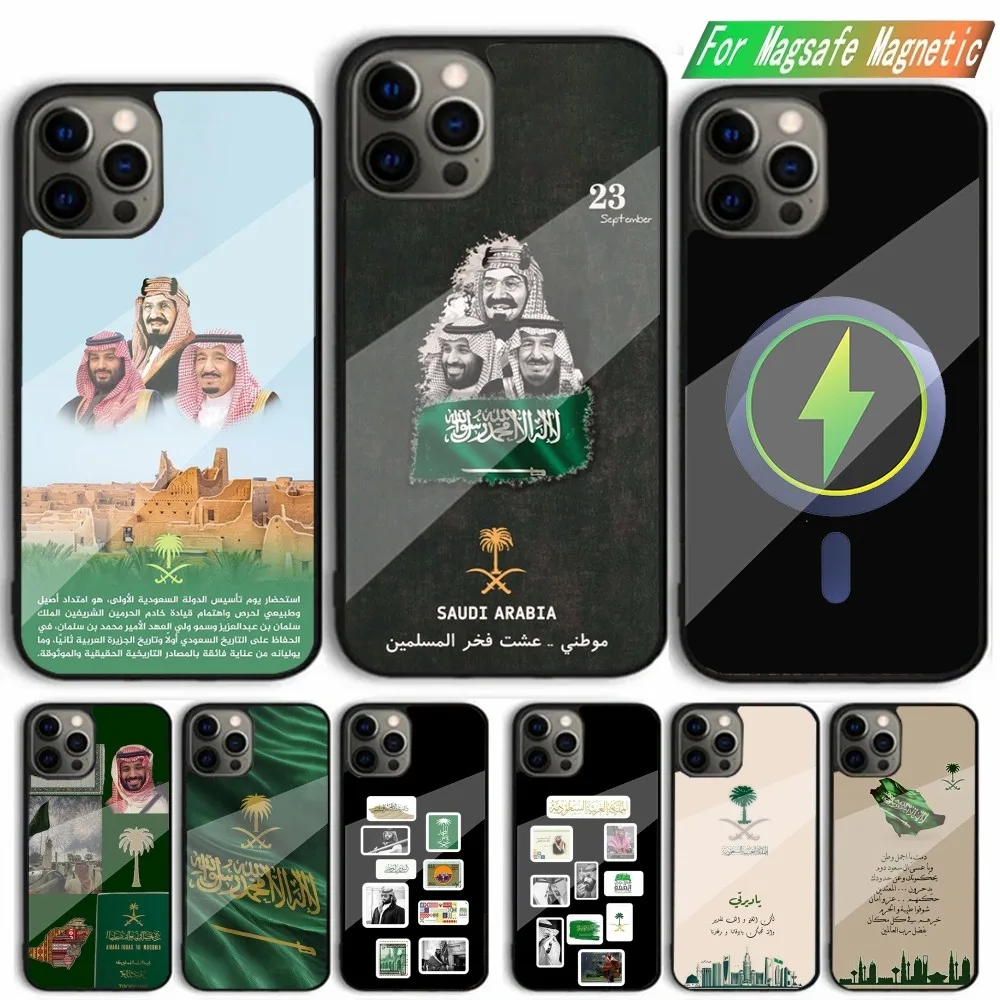 

Kingdom Of Saudi Arabia Flag Phone Case For iPhone 16,15,14,13,12,11,Plus,Pro,Max,Mini Magsafe Magnetic Wireless Charging