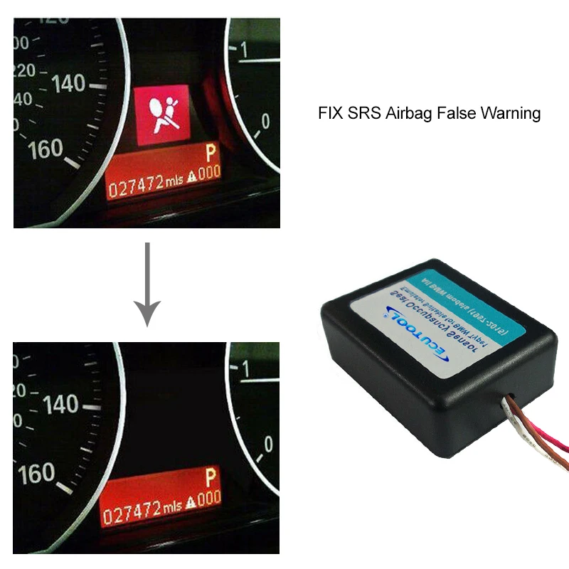 Airbag Sensor Emulator Passenger Seat Occupancy Mat Bypass SRS Airbag Faulty Warning Code For BM-W E60 E90 X5 X6 E92 E90 E46 E64