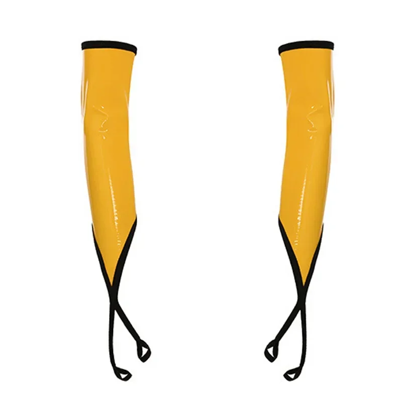 أنيمي سباق السيارات نموذج موحدة دراجة نارية فتاة الأصفر خطر تحذير ملابس تأثيري حلي بولي Leather الجلود لعب الأدوار الملابس الداخلية #4