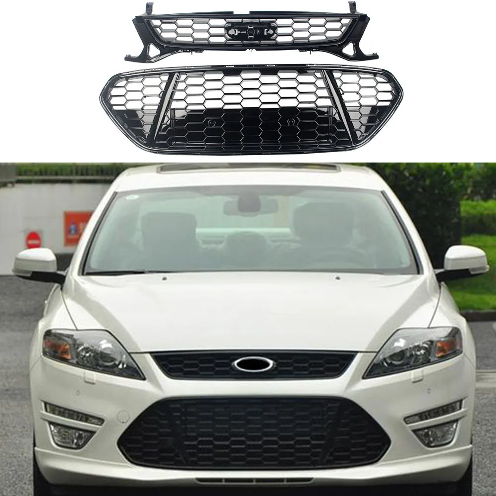 Front HoneycombGrilles Vent Grille For Ford Fusion Mondeo 2011 2012 2013 2014