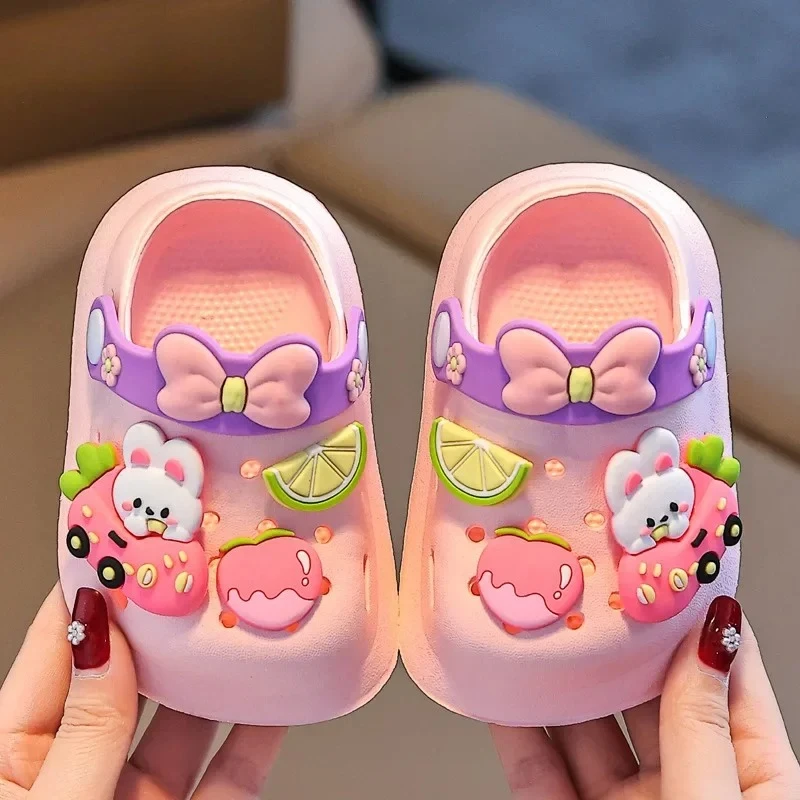 

Lightweight Children's Sandals Girls Summer Baby Toddler Outdoor Wear Hole Hole Shoes Anti-slip Beach Slip-On Slippers